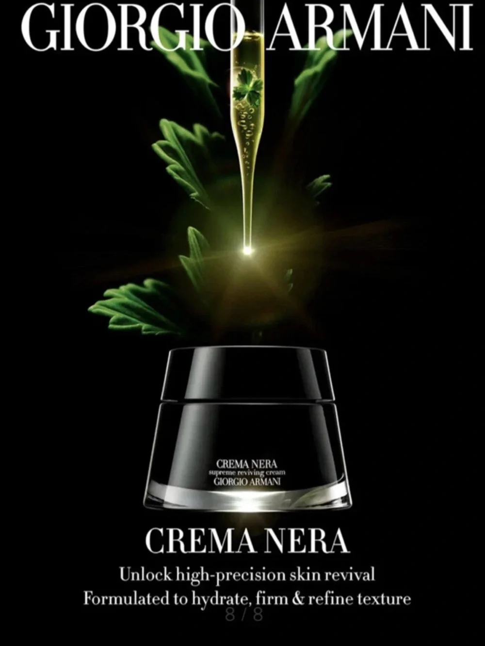 Giorgio Armani, Crema Nera Supreme Reviving Cream FULL SIZE.SEALED 1.69oz. Seal